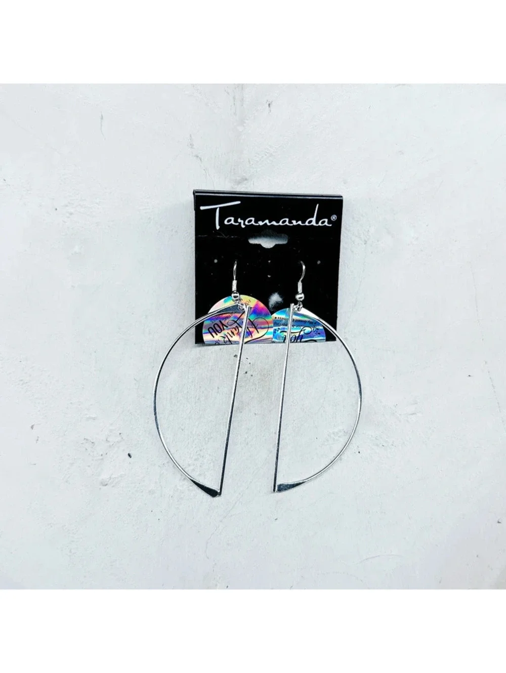5347mc. Silvertone Statement Earrings